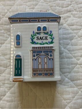 Lenox Spice Village Vintage 1989 Sage Jar House Replacement